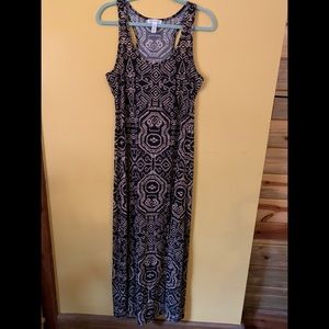 Black and Tan maxi tank dress